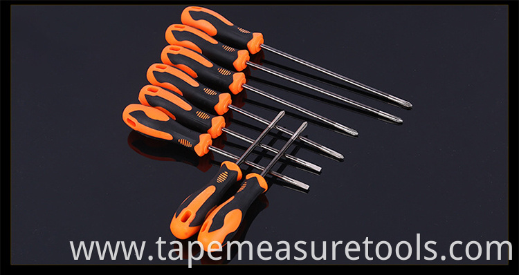 Orange handle Slotted screwdriver Phillips screwdriver with magnetic head good quality screwdrivers